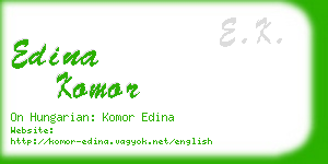 edina komor business card